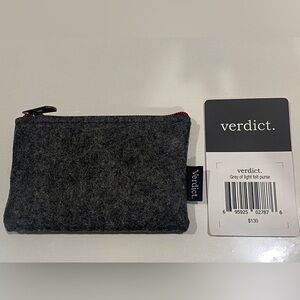 Verdict Grey Felt Coin Purse